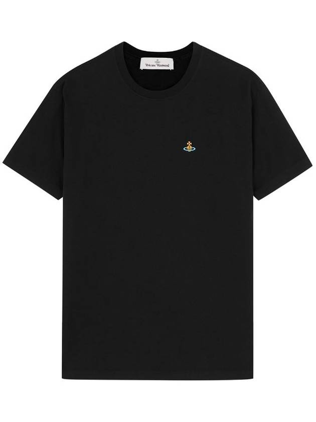 Chest ORB Logo Short Sleeve T-Shirt Black - VIVIENNE WESTWOOD - BALAAN 3