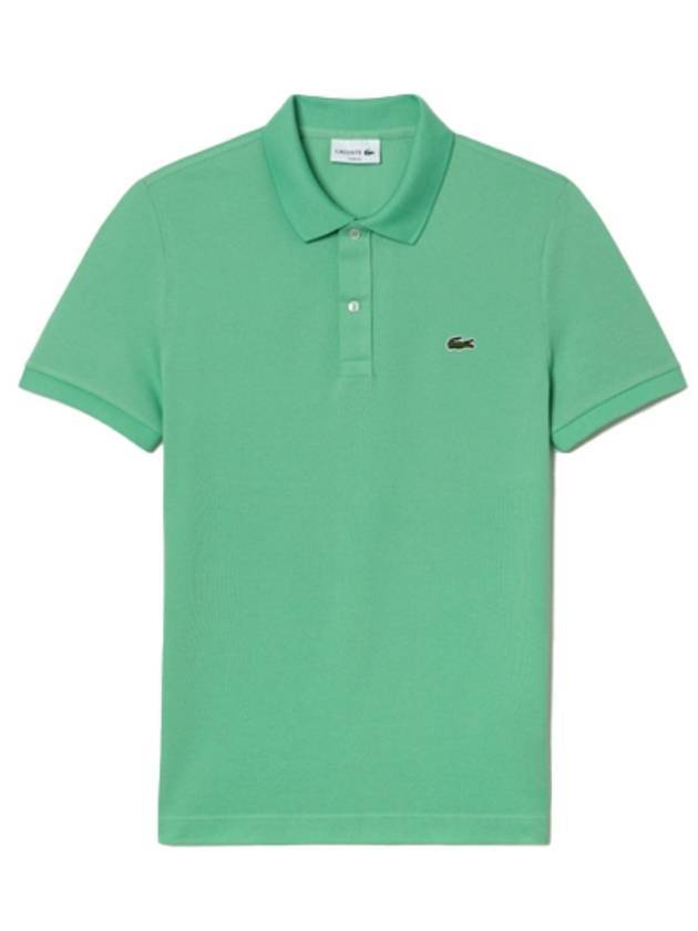 Slim Fit Short Sleeve Polo Shirt Green - LACOSTE - BALAAN 1