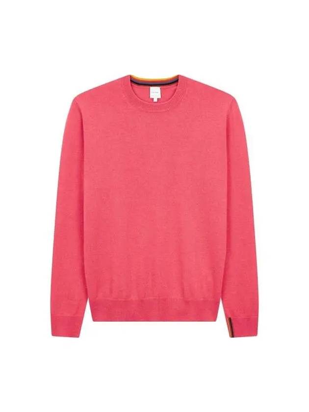 Soft Cashmere Crew Neck Pullover Dark Pink 271478 - PAUL SMITH - BALAAN 1