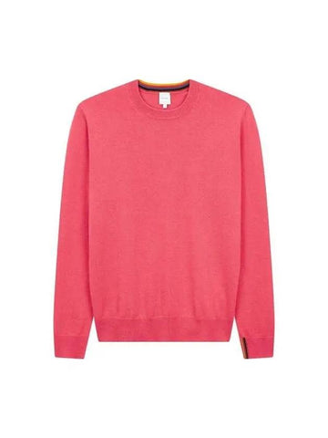 Soft Cashmere Crew Neck Pullover Dark Pink 271478 - PAUL SMITH - BALAAN 1