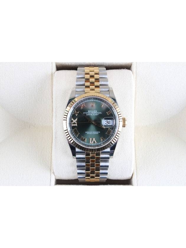 Rolex Datejust 36 Olive Green 69 Diamonds - ROLEX - BALAAN 3