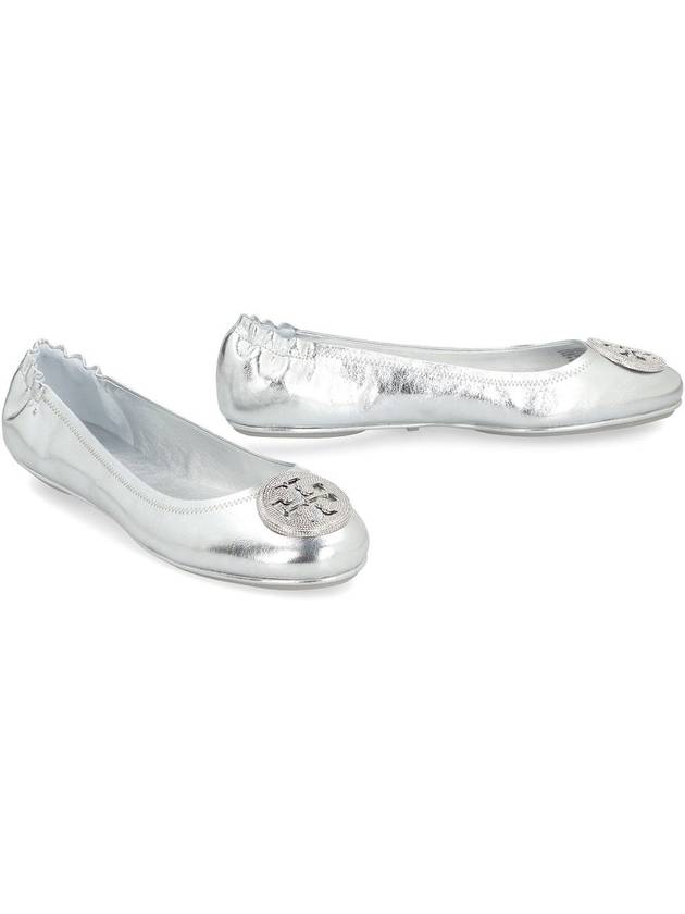 Tory Burch Minnie Travel Metallic Leather Ballet Flats - TORY BURCH - BALAAN 3