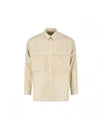 Storm Flap Long Sleeve Shirt Beige - LEMAIRE - BALAAN 1