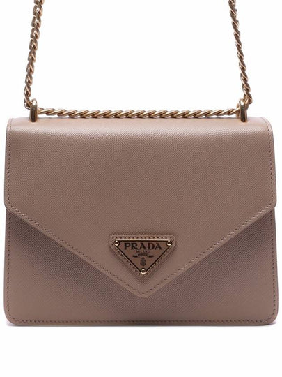 Saffiano Leather Envelope Chain Shoulder Bag Pink - PRADA - BALAAN 2