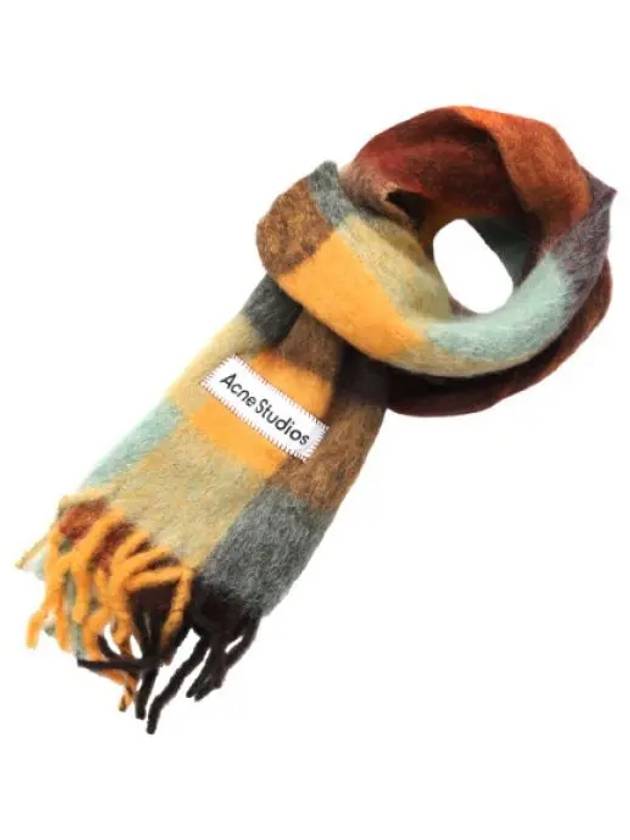 mohair check scarf - ACNE STUDIOS - BALAAN 1