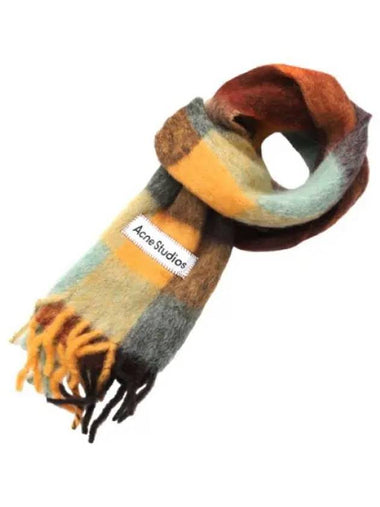 mohair check scarf shawl muffler - ACNE STUDIOS - BALAAN 1