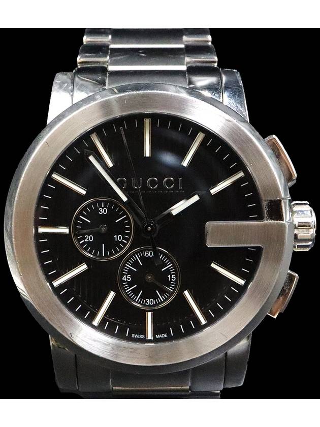 Men s Gucci 393106 YA101204 101 2 44MM Steel Quartz G Chrono Watch gt Gangbuk used luxury goods - GUCCI - BALAAN 2