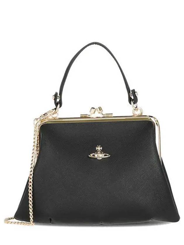 Saffiano Orb Logo Cross Bag Black - VIVIENNE WESTWOOD - BALAAN 2