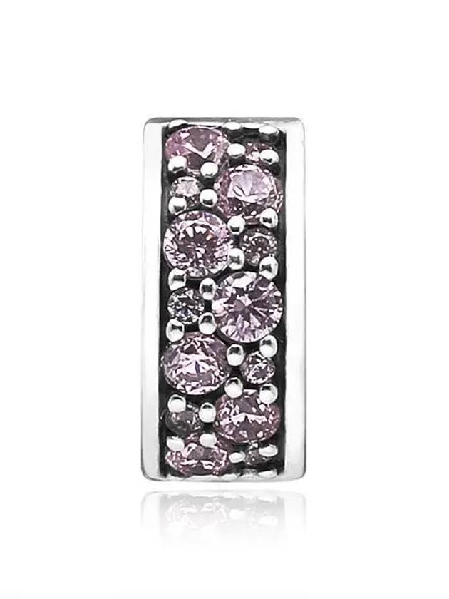 Pink Pave Clip Bracelet Charm Silver - PANDORA - BALAAN 3