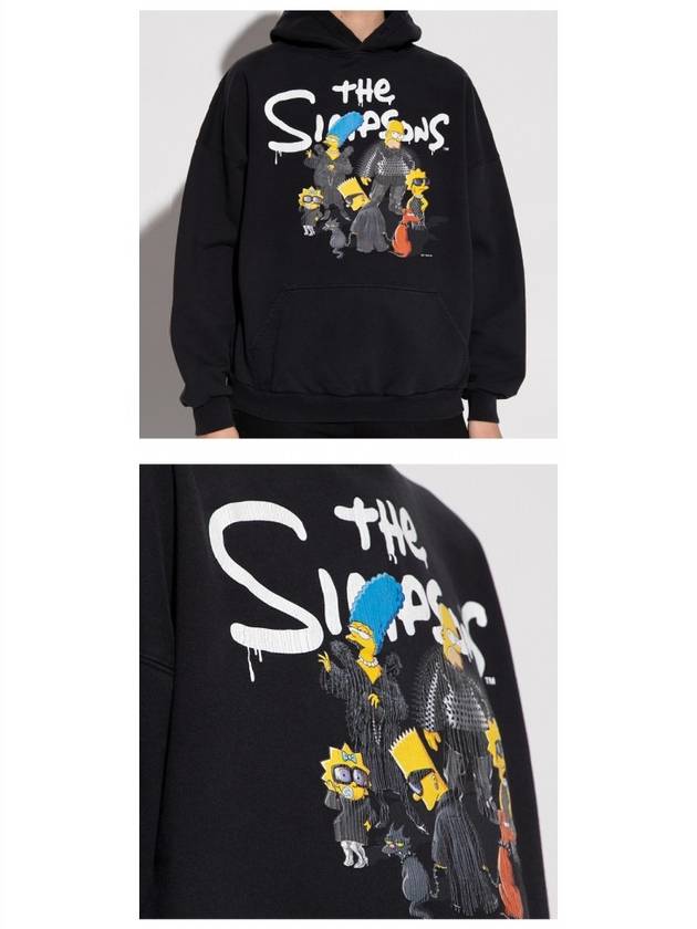 Men's Simpson Overfit Hoodie Black - BALENCIAGA - BALAAN 6