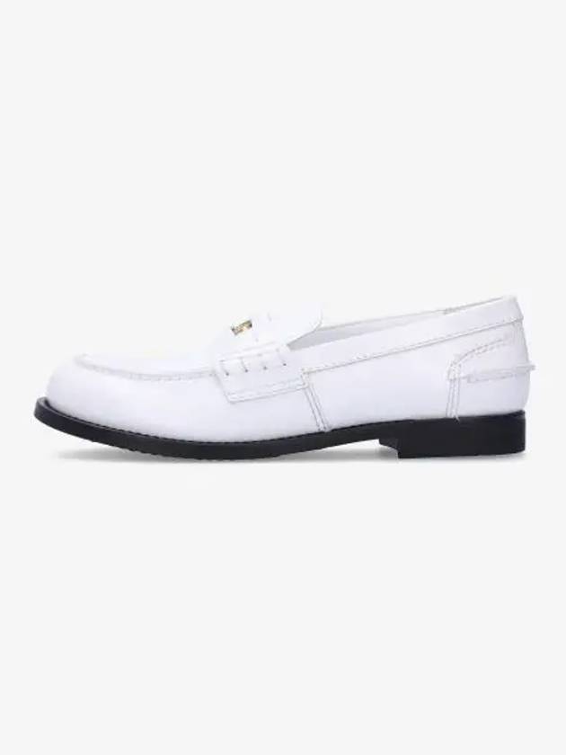 Refurbished Penny Logo Loafers White 5D773DULXF0009 - MIU MIU - BALAAN 1