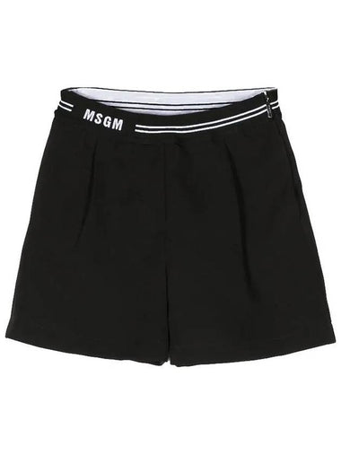 Kids Women s Logo Banding Short Pants Black MS029410 110 - MSGM - BALAAN 1