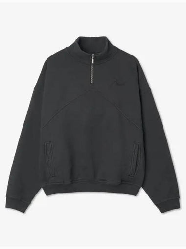 Quarter Half Zip up Sweatshirt Black RHFW22SW060123720372 - RHUDE - BALAAN 1