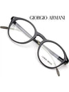 eyewear round glasses black - GIORGIO ARMANI - BALAAN 3