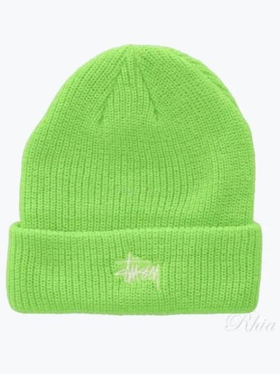 Basic Logo Cuff Beanie Bright Green - STUSSY - BALAAN 2