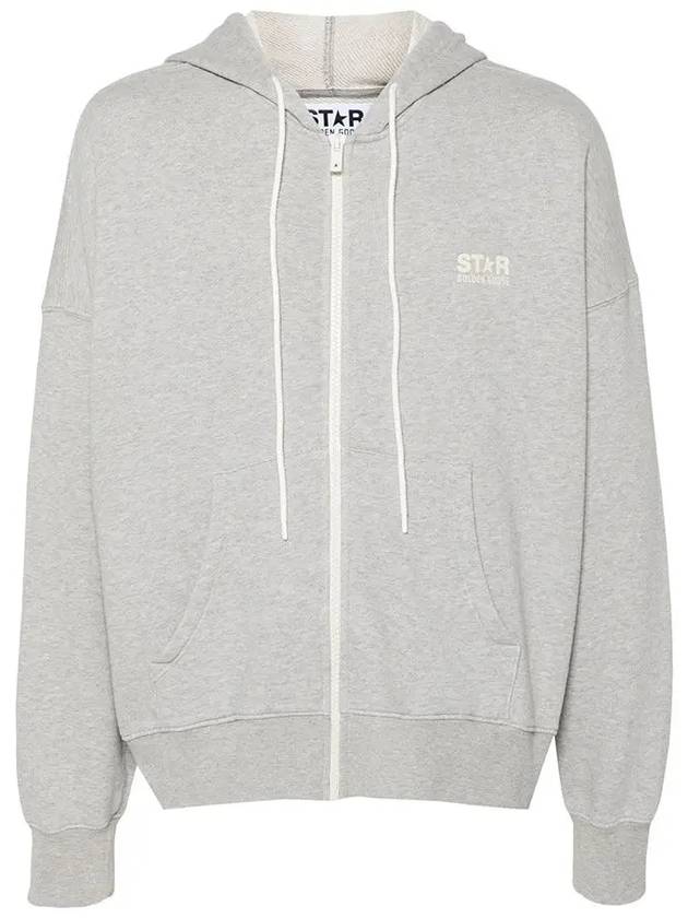 Star Logo Zip-Up Hoodie Melange Grey - GOLDEN GOOSE - BALAAN 3