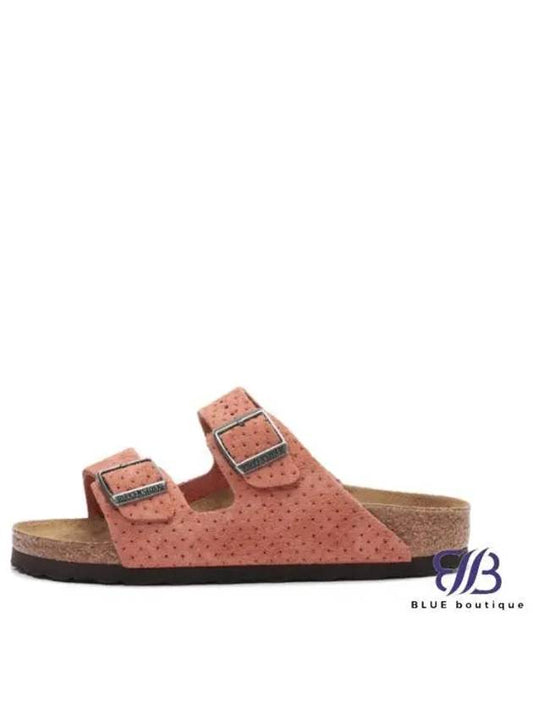 Arizona perforated suede slider sandals 1027015 - BIRKENSTOCK - BALAAN 2