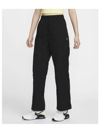 Wind Runner High Waist Woven Open Hem Pants W Black White FV7656 010 - NIKE - BALAAN 2