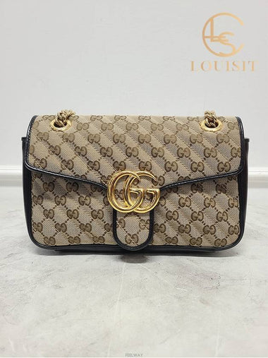 Used luxury goods Louis It GG Marmont Beige Matelasse Canvas Shoulder Bag Small - GUCCI - BALAAN 1