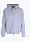 Tech Cotton Zip-Up Hoodie Heather Grey - BRUNELLO CUCINELLI - BALAAN 2