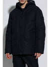 Ghost Piece Nylon Hooded Jacket Navy - STONE ISLAND - BALAAN 3