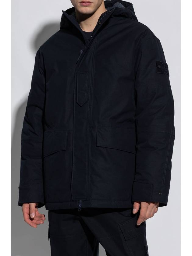 Ghost Piece Nylon Hooded Jacket Navy - STONE ISLAND - BALAAN 3