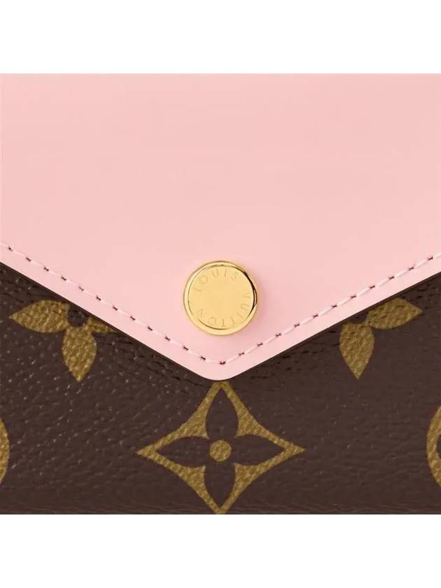 Zoe Monogram Flap Half Wallet Rose Ballerine - LOUIS VUITTON - BALAAN 8