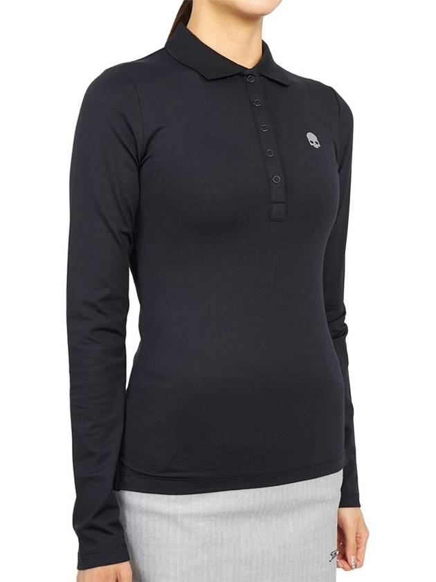 Golf wear polo brushed long sleeve t-shirt G01562 007 - HYDROGEN - BALAAN 3