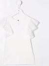 Kids Women s Logo Ruffle T Shirt White C15D35 117 - CHLOE - BALAAN 3