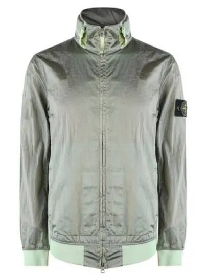 Men's Logo Patch Nylon Metal Zip-up Jacket Light Green - STONE ISLAND - BALAAN 2