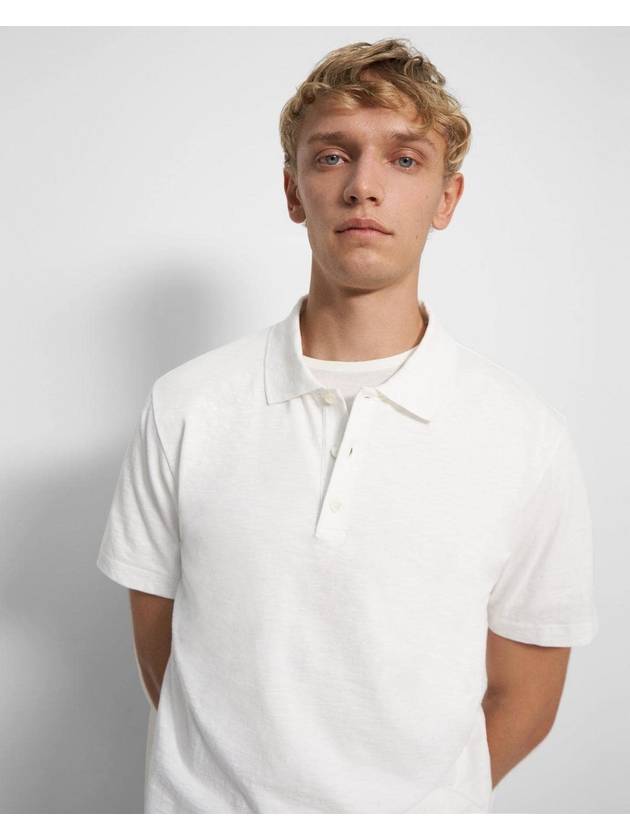 Bronn Cotton Short Sleeve Polo Shirt White - THEORY - BALAAN 4