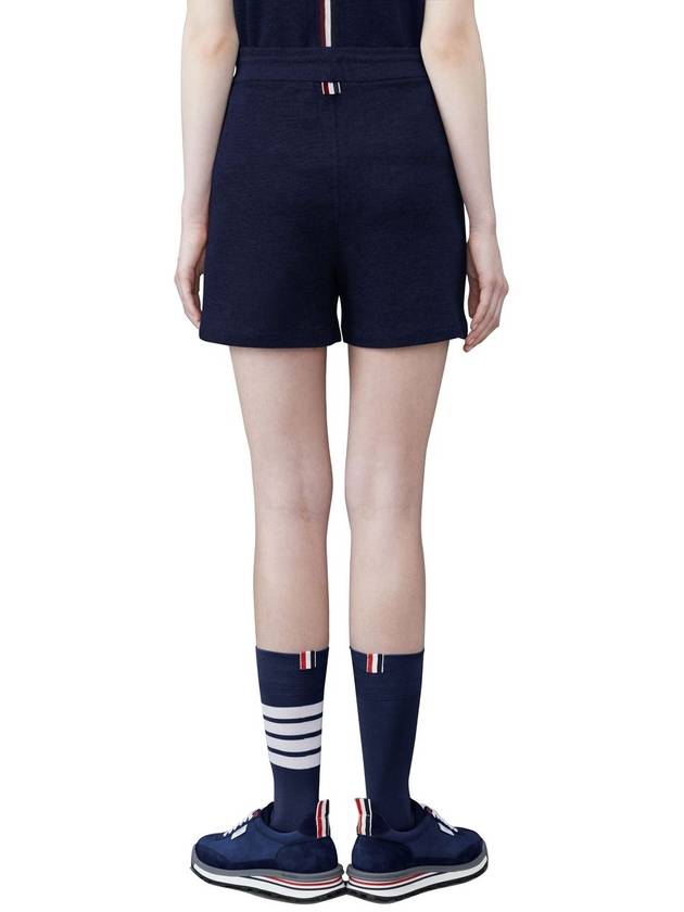 Logo Patch Shorts Navy - THOM BROWNE - BALAAN 4