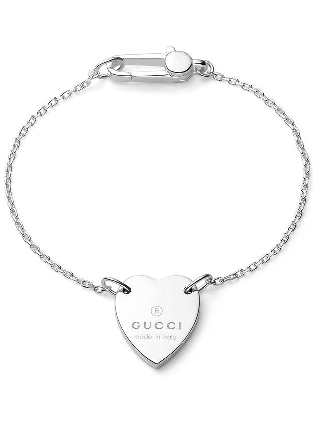 Trademark Heart Pendant Bracelet YBA223513001 Silver - GUCCI - BALAAN.