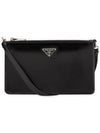 Brushed Leather Mini Bag Black - PRADA - BALAAN 1