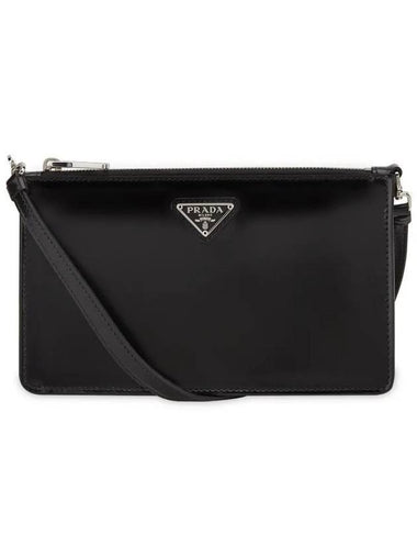 Brushed Leather Mini Bag Black - PRADA - BALAAN 1