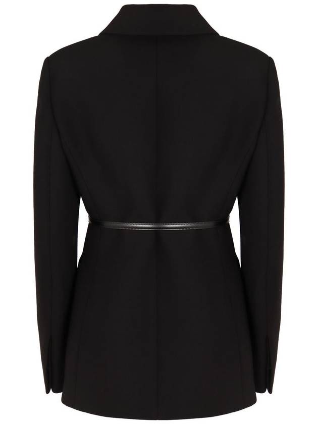 wool crepe jacket black - GUCCI - BALAAN 3