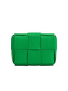 Intrecciato Cassette Small Cross Bag Green - BOTTEGA VENETA - BALAAN 1