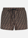 Monogram Swim Short Brown - FENDI - BALAAN 4