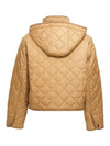 Women's Cropped Quilted Hoodie Jacket Archives Beige - BURBERRY - BALAAN 4