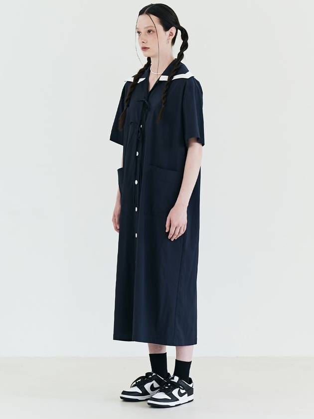 MET sailor ribbon half sleeve dress navy - METAPHER - BALAAN 6