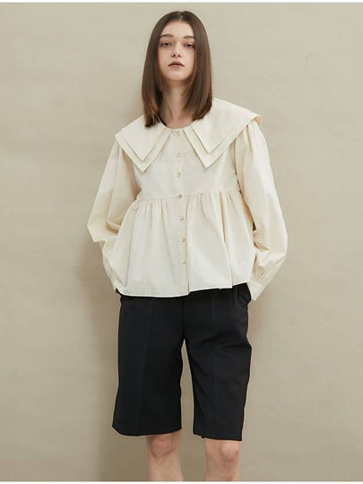 Sailor double collar blouse Beige - MANAVIS7 - BALAAN 2