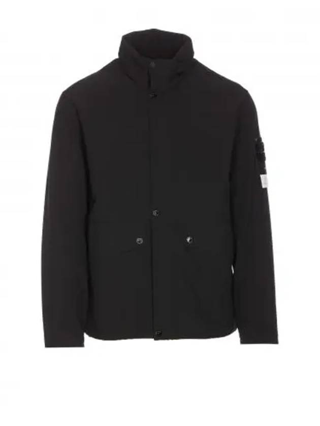 Logo Light Soft Shell Jacket Black - STONE ISLAND - BALAAN 2