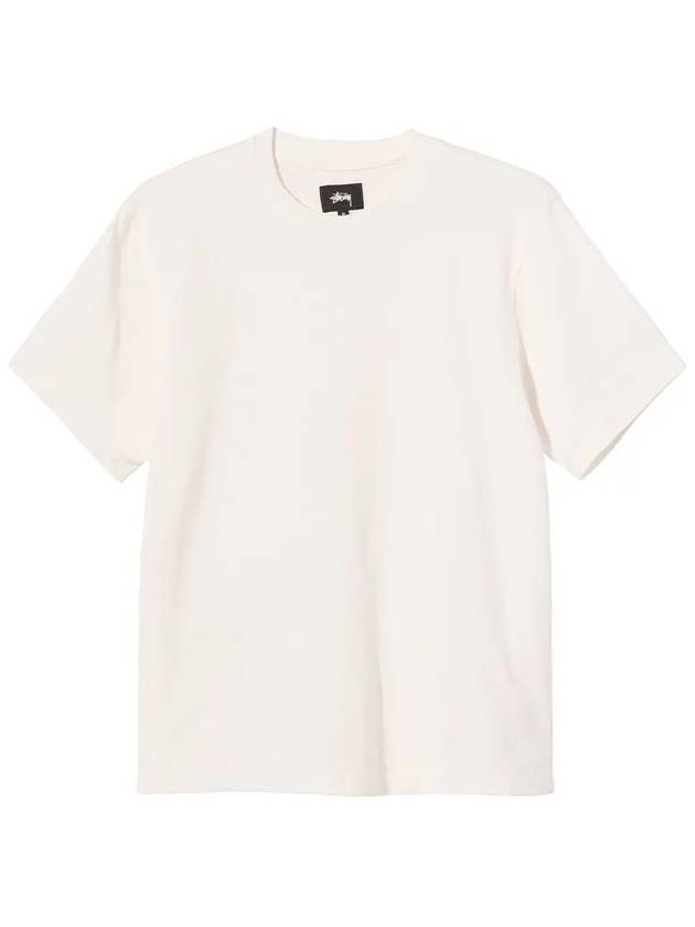 Embroidered stock logo short sleeve tshirt ivory 1140241 - STUSSY - BALAAN 1