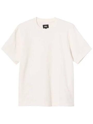 Embroidered stock logo short sleeve tshirt ivory 1140241 - STUSSY - BALAAN 1