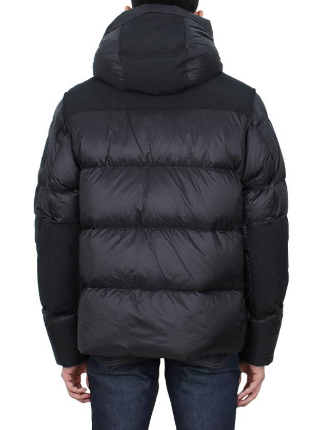 Logo Patch Hooded Down Padding Black - BURBERRY - BALAAN 6