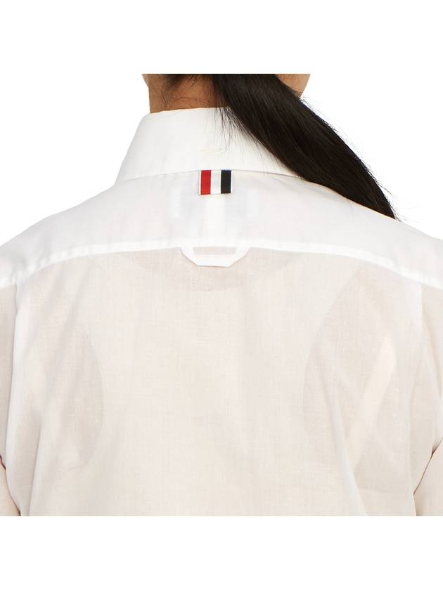 Round Collar Shirt White - THOM BROWNE - BALAAN 10