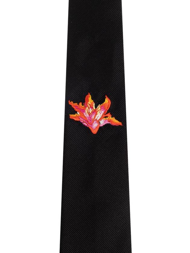 Alexander McQueen Silk Tie, Men's, Black - ALEXANDER MCQUEEN - BALAAN 4