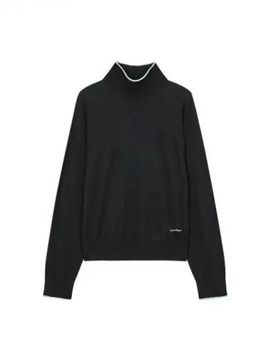 Women s Color Trimming Raglan Sweater Black 270519 - EMPORIO ARMANI - BALAAN 1