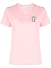 Ice Cream Patch Short Sleeve T-Shirt Pink - MAISON KITSUNE - BALAAN 7