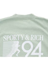 California sweatshirt CALIFORNIA CREWNECK SAGE WHITE - SPORTY & RICH - BALAAN 8